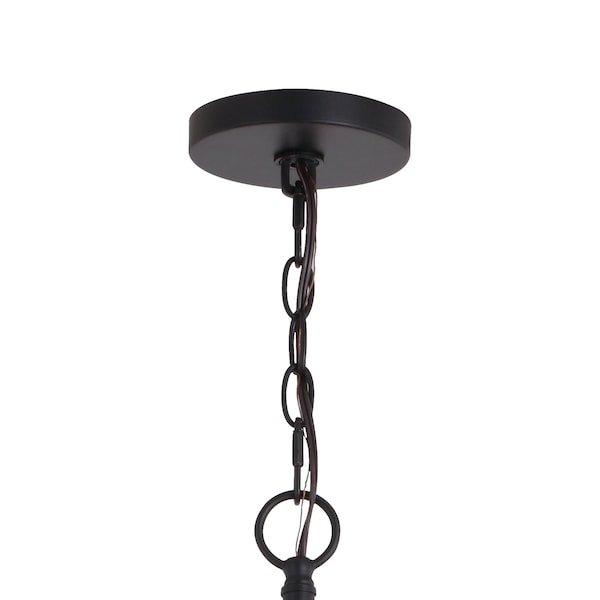 Estelle Nickel Black Mid Century Modern 6 Light Globe Sputnik Pendant